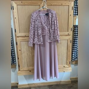 R & M collection sequins dressy formal wedding cruise date 2 piece dress set 14W